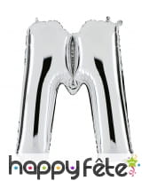 Grand ballon en forme de lettre argentée, image 13