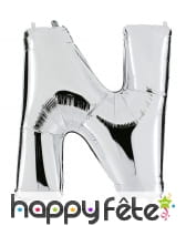 Grand ballon en forme de lettre argentée, image 14