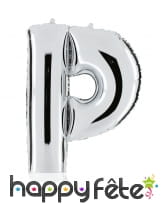 Grand ballon en forme de lettre argentée, image 16