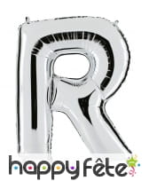 Grand ballon en forme de lettre argentée, image 18