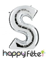 Grand ballon en forme de lettre argentée, image 19