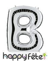 Grand ballon en forme de lettre argentée, image 2