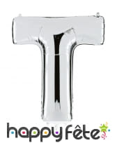 Grand ballon en forme de lettre argentée, image 20