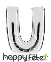 Grand ballon en forme de lettre argentée, image 21