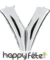 Grand ballon en forme de lettre argentée, image 22