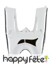 Grand ballon en forme de lettre argentée, image 23