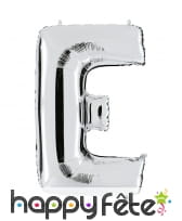 Grand ballon en forme de lettre argentée, image 5