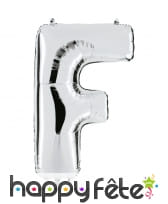 Grand ballon en forme de lettre argentée, image 6