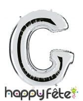 Grand ballon en forme de lettre argentée, image 7