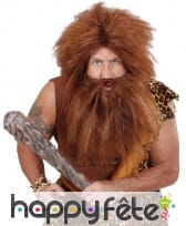 Grosses barbe et perruque chatain de pirate, image 1