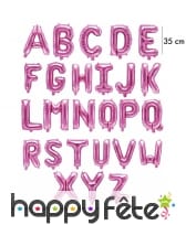 Grand ballon lettre Fuchsia