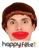 Grande bouche rigolote en latex rouge pour adulte