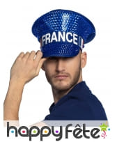 Grande casquette de supporter Français