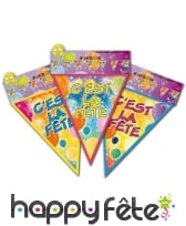 Guirlande c'est la fête, fanions triangulaires