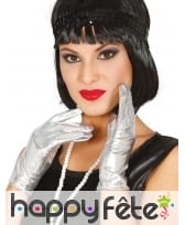 Gants courts glamour couleurs m&eacute;tallis&eacute;es femme, image 2