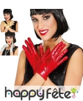 Gants courts glamour couleurs m&eacute;tallis&eacute;es femme