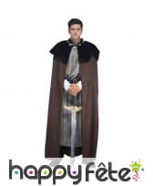 Grande cape médiévale marron pour homme