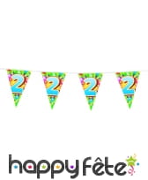 Guirlande d'Anniversaire en plastique chiffre 2