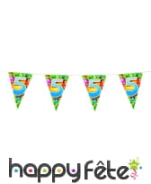 Guirlande d'Anniversaire en plastique chiffre 5