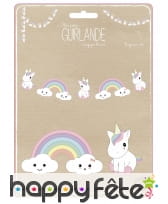 Guirlande de bébé licorne et son arc-en-ciel, 3.5m, image 1