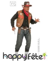 Gilet de cow-boy noir/marron taille m/l, image 2