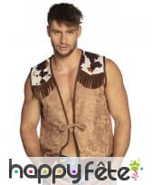Gilet de cowboy marron pour adulte