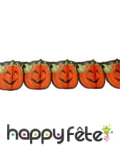 Guirlande de citrouilles souriantes en papier
