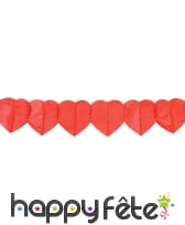 Guirlande de coeurs rouge, 4 m, image 1