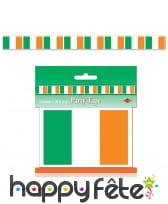 Guirlande de drapeaux Irlandais, 6m