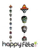 Guirlande Dia de los Muertos colorée de 2m
