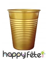 Gobelets dorés en plastique de 200ml