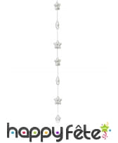 Guirlande d'étoiles de Noël blanches à paillettes