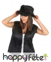 Gilet de fourrure noir, image 1