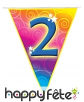 Guirlande de fanions avec âge, 5m, image 2