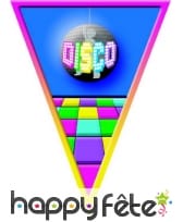 Guirlande de fanions disco, 5m