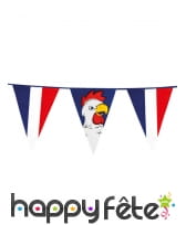 Guirlande de fanions France avec coq, 8m