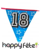 Guirlande de fanions holographiques anniversaire, image 1