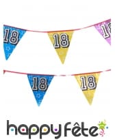 Guirlande de fanions holographiques anniversaire, image 2