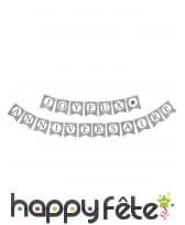 Guirlande de fanions Joyeux Anniversaire, 5m, image 2