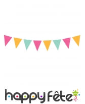 Guirlande de fanions multicolores de 130 cm