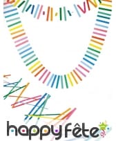 Guirlande de franges multicolores 3m, image 2