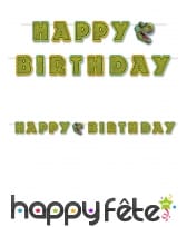 Guirlande Dino Happy Birthday de 3m