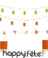 Guirlande de lanternes avec fleurs, 3m