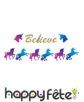 Guirlande de Licornes pailletées de 360 cm