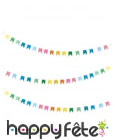 Guirlande de mini fanions doubles 2m