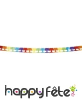 Guirlande de palmiers multicolores en papier 4m