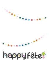 Guirlande de petites étoiles colorées, 3m