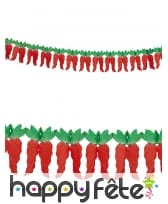 Guirlande de piments rouges en papier, 3m