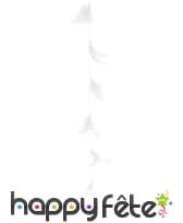 Guirlande de plumes blanche, 1m