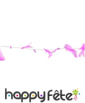 Guirlande de plumes et de perles rose 1.8M